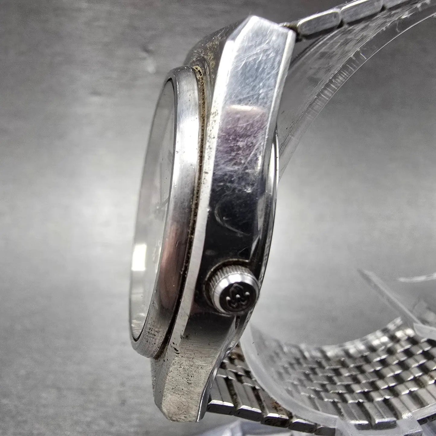 Seiko King Quartz Watch Men 36mm White Dial Silver Tone Daydate 4823-8130 PARTS3