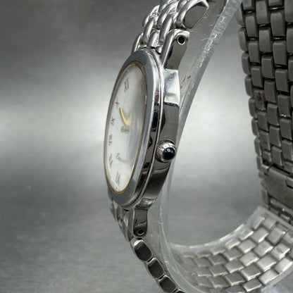 Seiko Exceline Watch Women White Dial Silver Tone Oval 2N20-5020 New Battery2