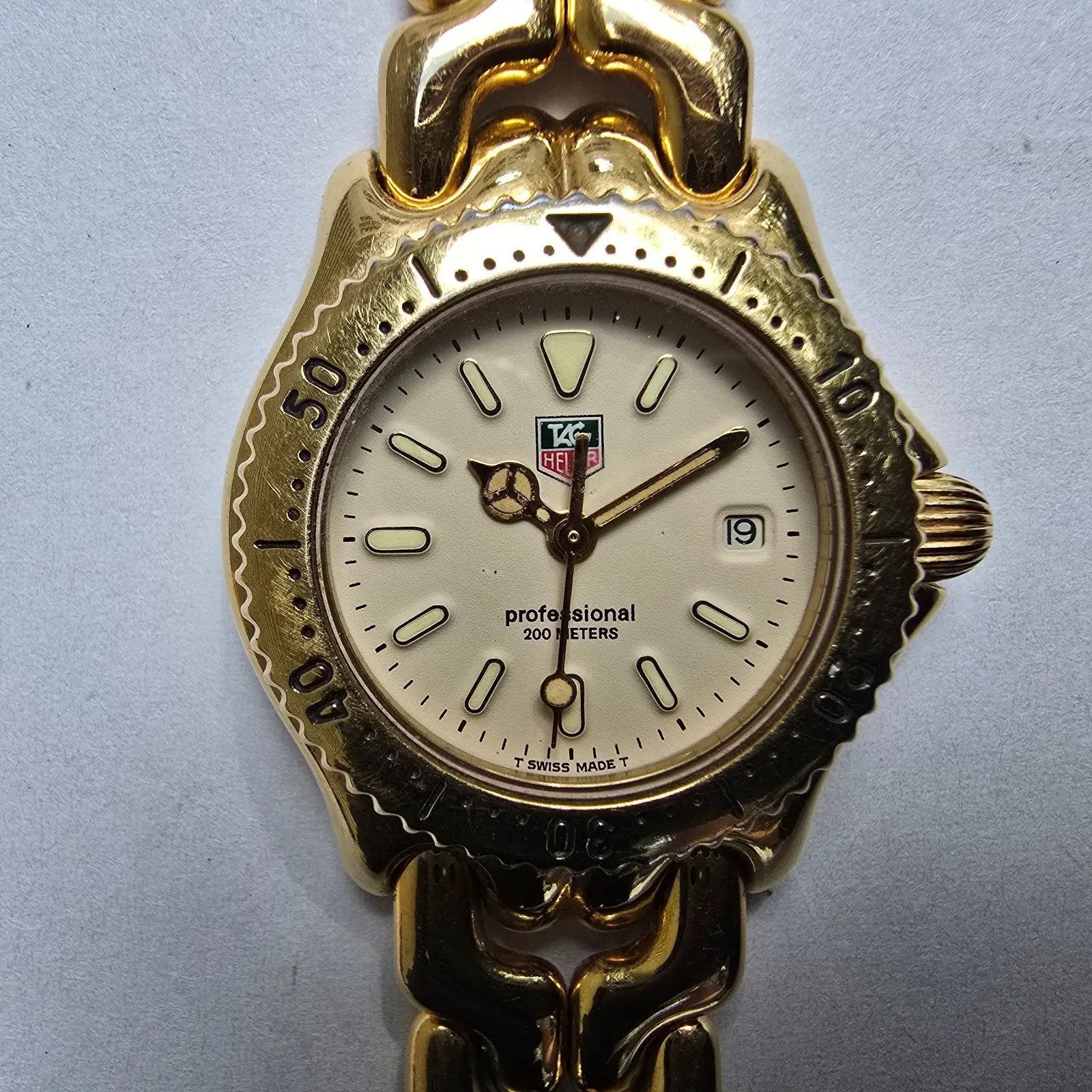 Teg Heuer Professional 200 Watch Women 29mm Cream Dial Gold Tone S94.015 PARTS2