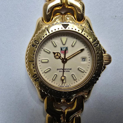 Teg Heuer Professional 200 Watch Women 29mm Cream Dial Gold Tone S94.015 PARTS2