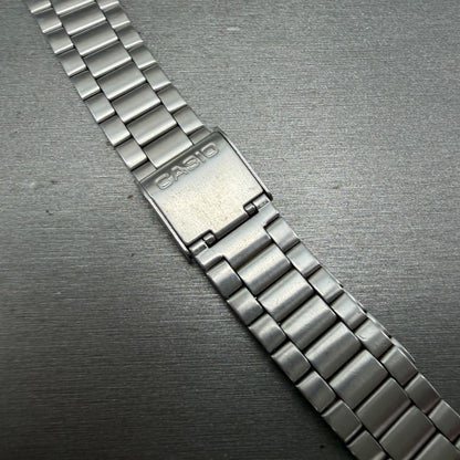 Casio AQ-230 Watch Men 30mm White Dial Silver Tone Alarm Chrono READ!!!!!!!!!!!!9