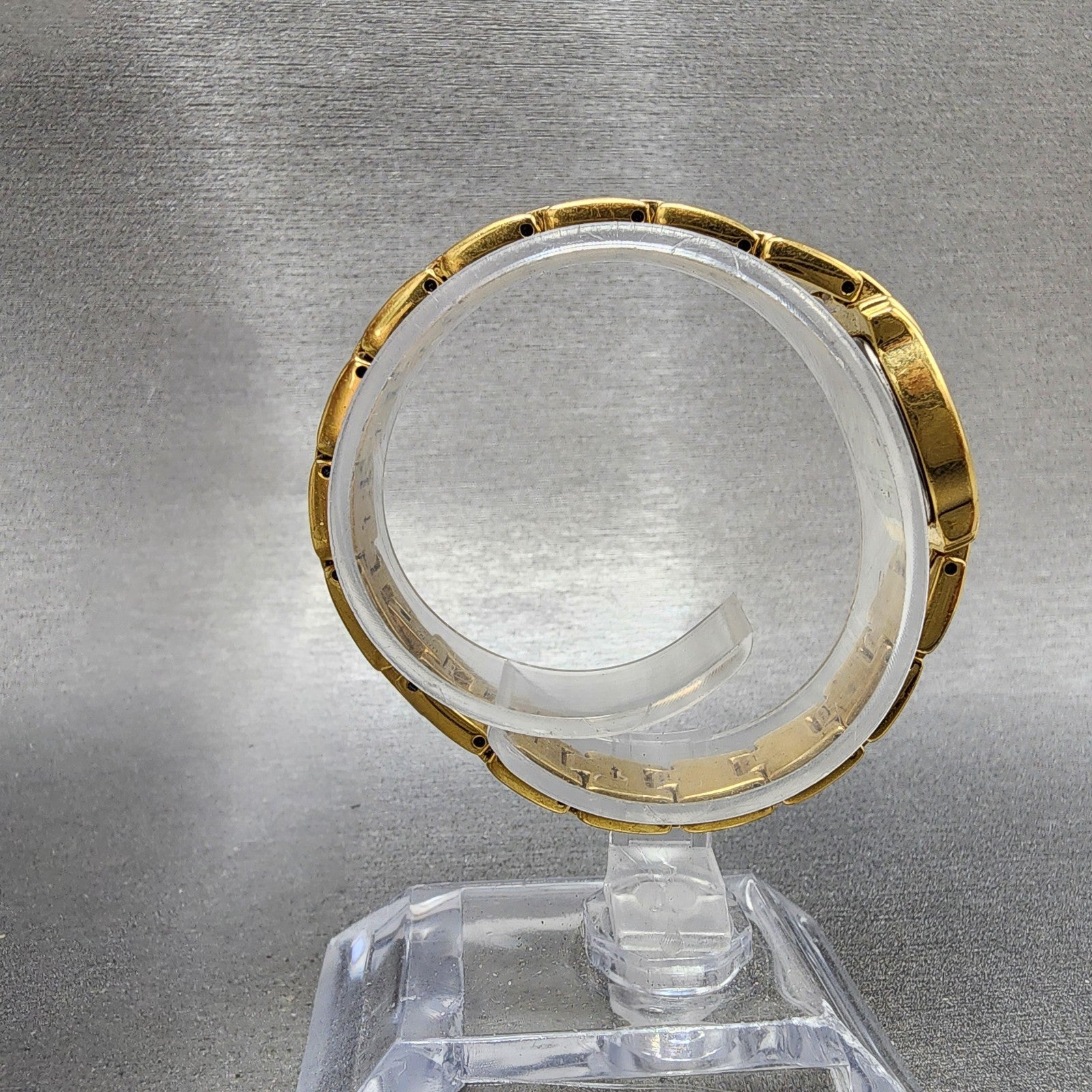 Bulova Watch Women 15mm White Dial Gold Tone Rectangle 97S44 New Battery8