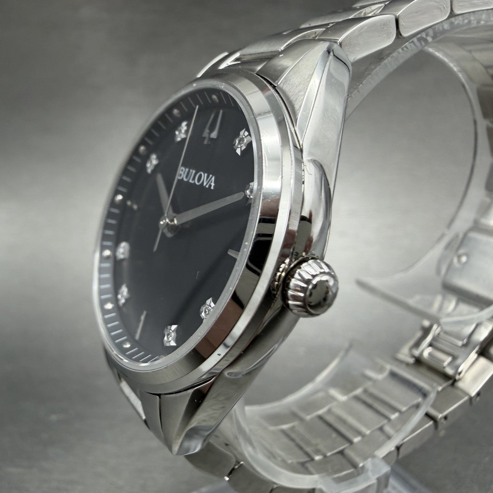 Bulova Watch Women 32mm MOP Dial Stainless Steel Round 96P198 New Battery2