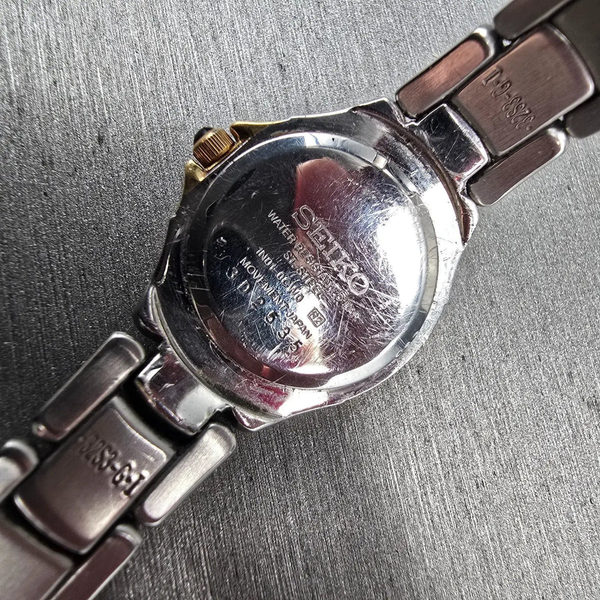 Seiko Watch Women 21mm Blue Dial Two Tone Round 1N01-0CW0 New Battery Vintage10