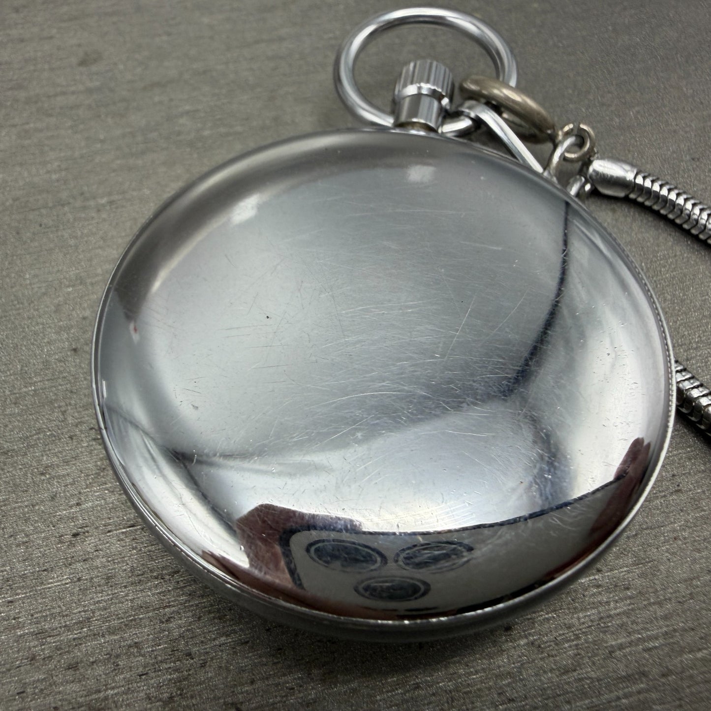 Seiko Precision Pocket Watch Men 50mm White Dial Steel Manual 6110-0010 Runs6