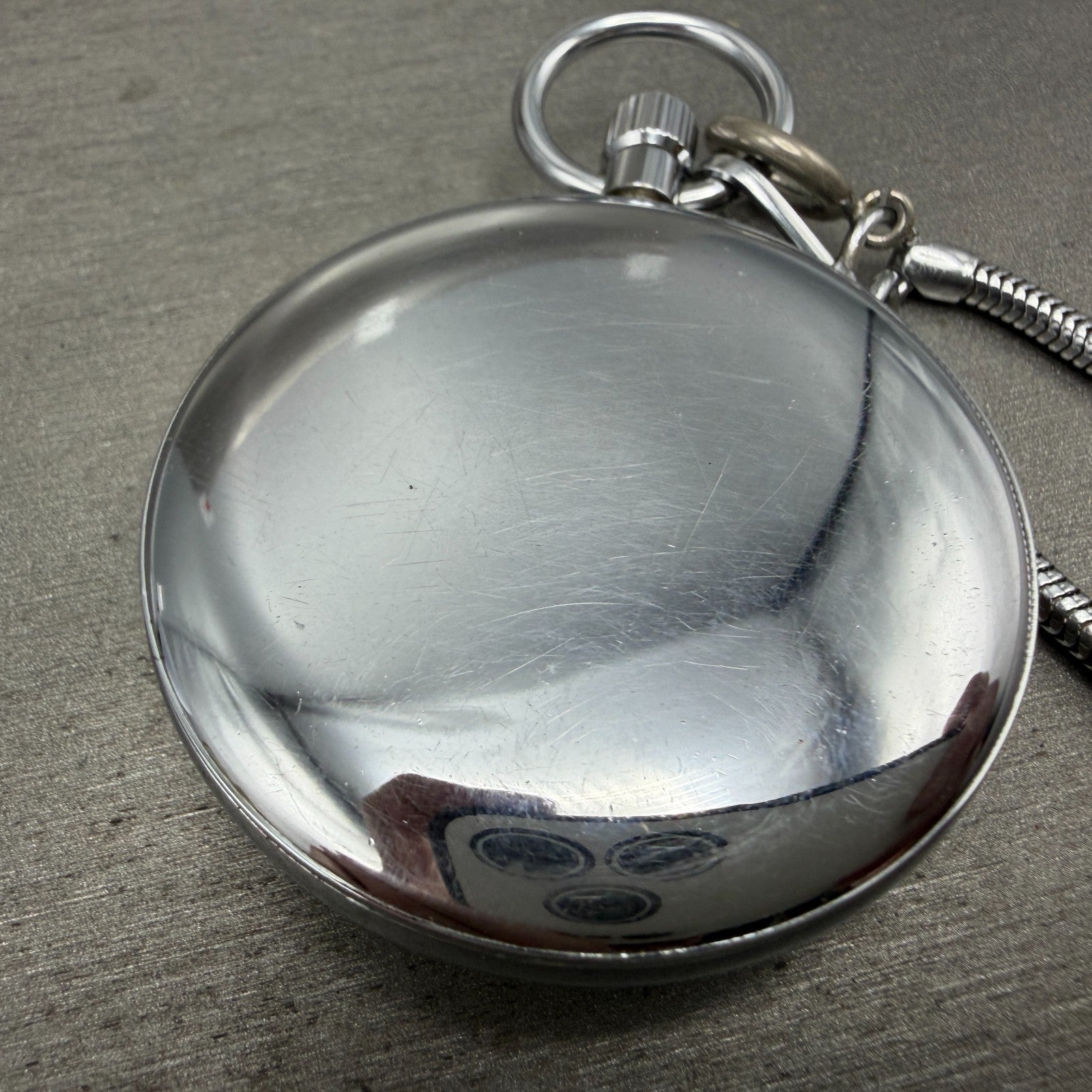 Seiko Precision Pocket Watch Men 50mm White Dial Steel Manual 6110-0010 Runs6