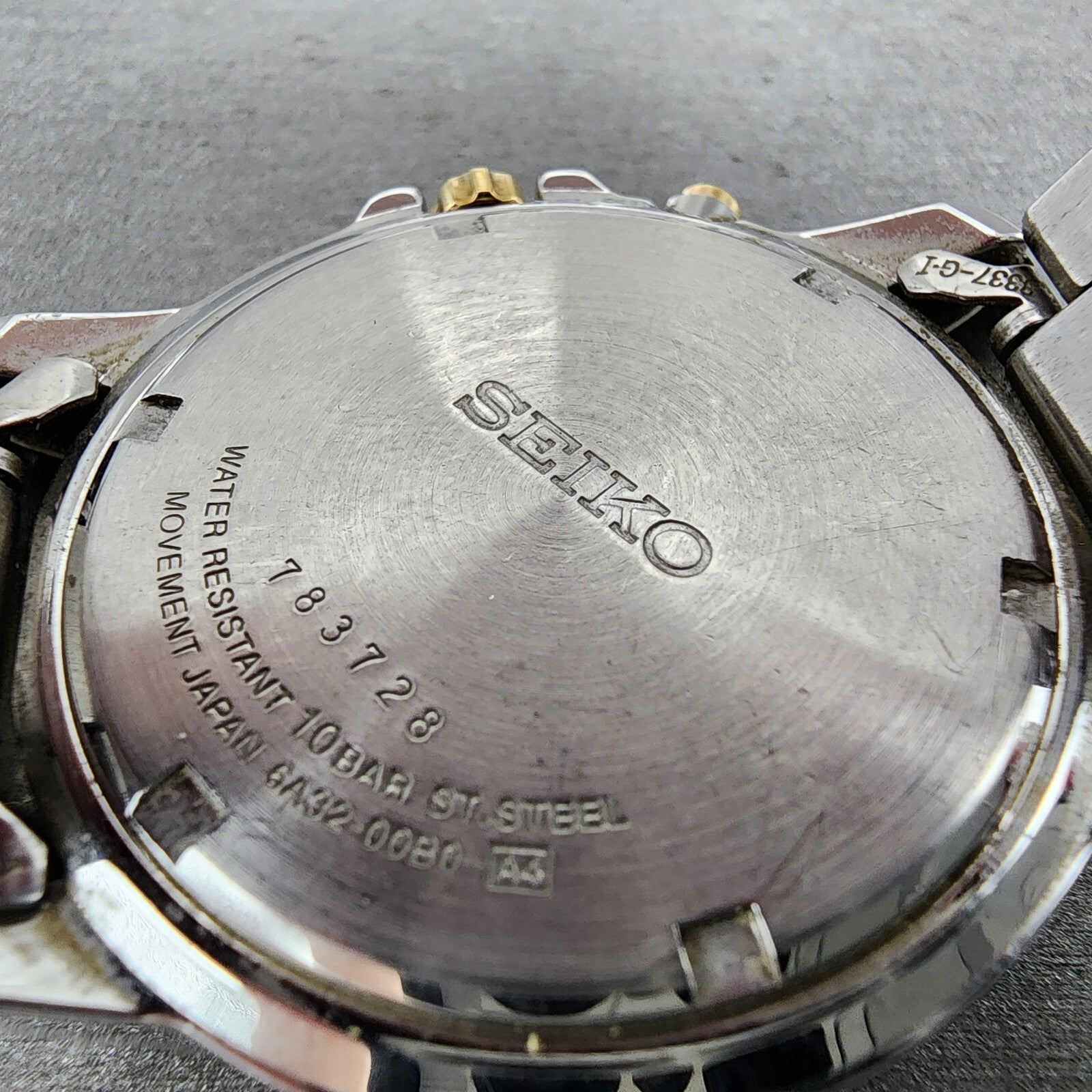Seiko Perpetual Calendar Watch Men 39mm Blue Dial two Tone Date 6a3200b0 NewBat9