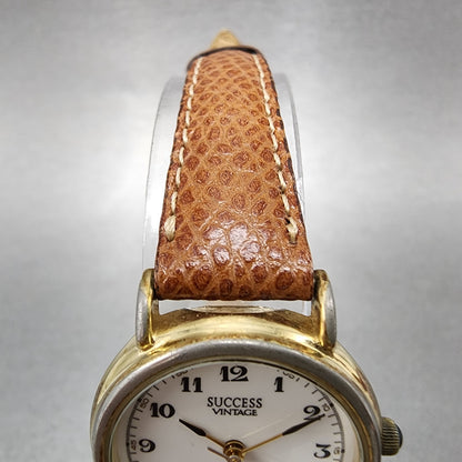 Seiko ALBA Watch Women 25mm White Dial Gold Tone Round V3066390 New Battery5