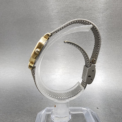 Seiko Watch Women 20mm Champagne Dial Gold Tone Octagon 4n215022 New Battery6