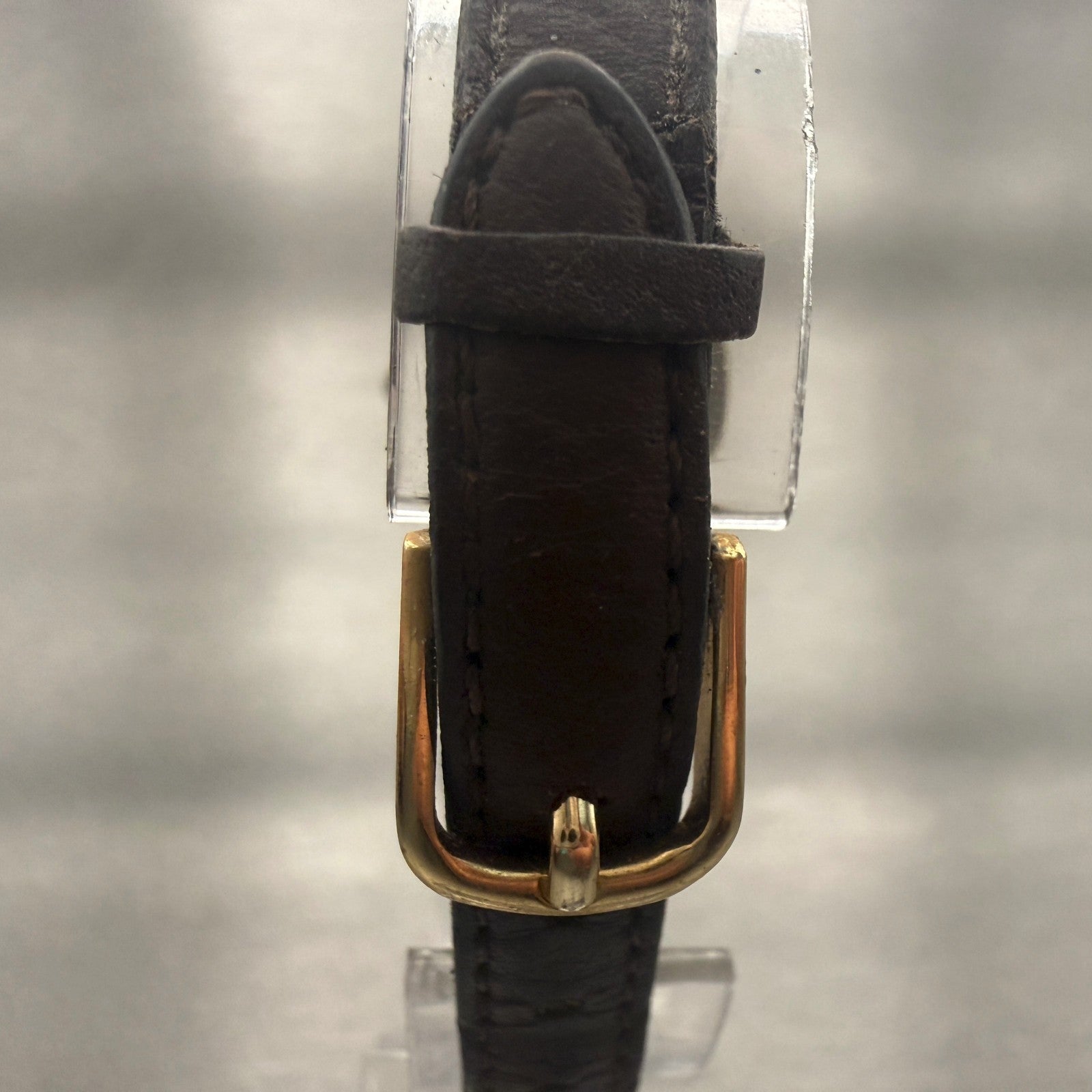 Seiko Watch Women 22mm Champagne Dial Gold Tone Oval 7321-5290 New Battery7