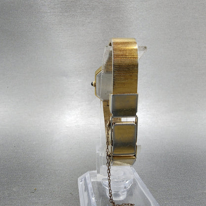 Seiko Watch Women 20mm Champagne Dial Gold Tone Octagon 23205889 New Battery7