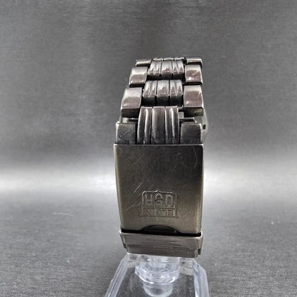Elgin Solar Watch Men 35mm MOP Dial Titanium Date Round FK-1066 Runs READ!!!!7
