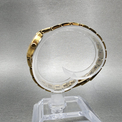 Seiko Watch Women 20mm White Dial Gold Tone Round 1N000GM0 New Battery6