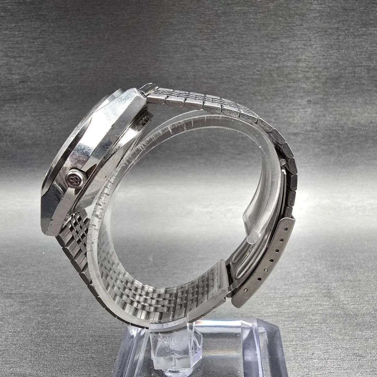 Seiko Grand Quartz Watch Men 36mm Silver Dial Silver Daydate 4842-8041 New Batt6