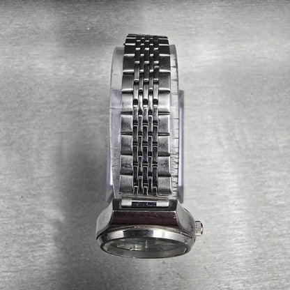 Seiko Watch Women 24mm Blue Dial Silver Tone Daydate Round 7903-0100 New Batt JP4