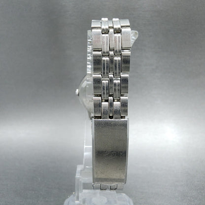 Seiko Watch Women 25mm White Dial Silver Tone Round 5421-0090 New Battery VTG