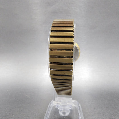 Vega Junction Watch Women 30mm White Dial Gold Tone Sun Moon Round New Battery7