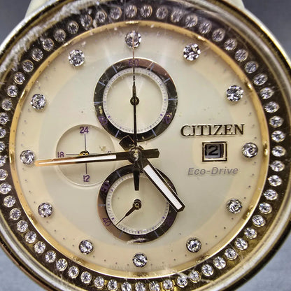 Citizen Eco-Drive Nighthawk Chronograph Watch Men 43mm Gold FB3002-53P PARTS2