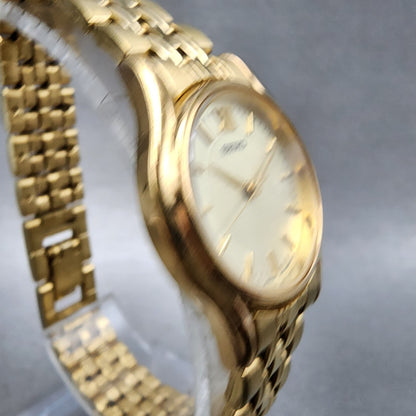Seiko watch Women 24mm Champagne Dial Gold Tone Round V4011600 New Battery3