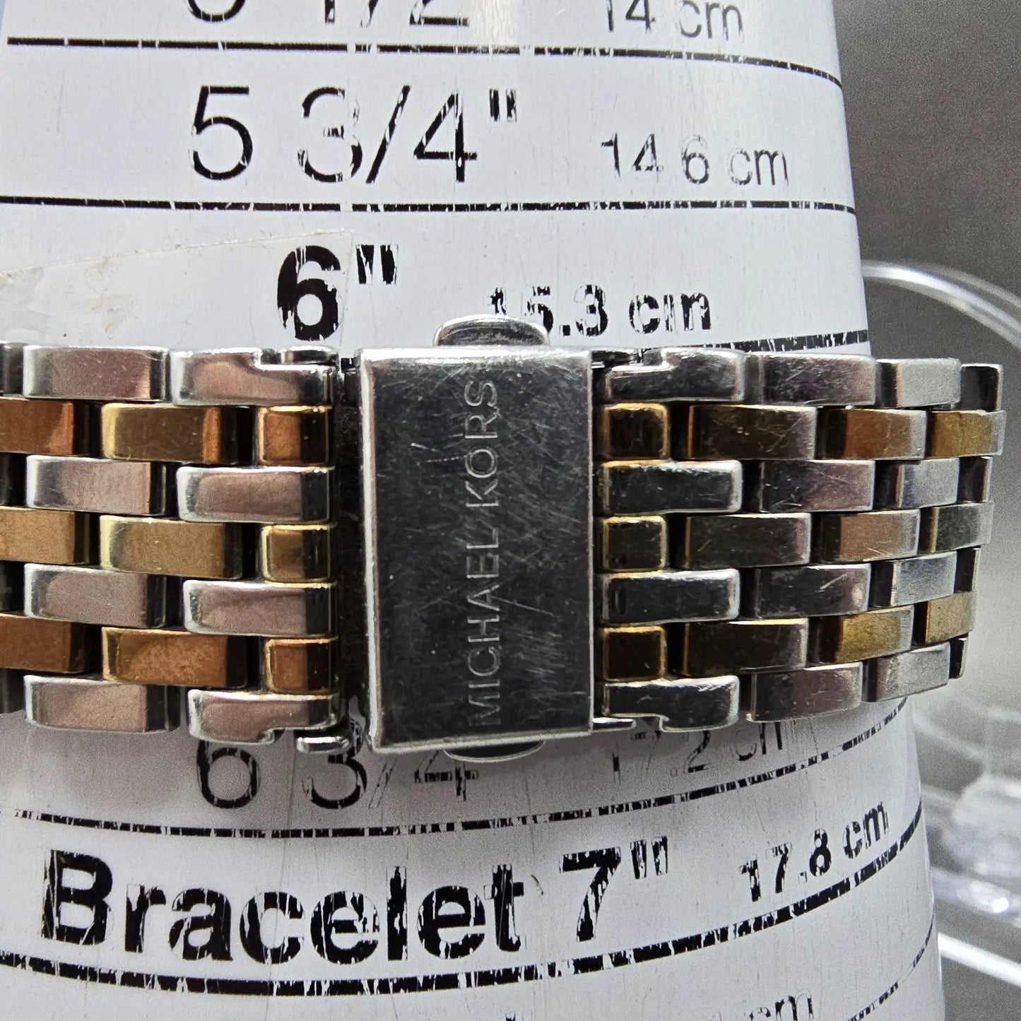 Michael Kors Darci Watch Women 39mm Silver Dial Two Tone MK-3203 New Battery JHJ9