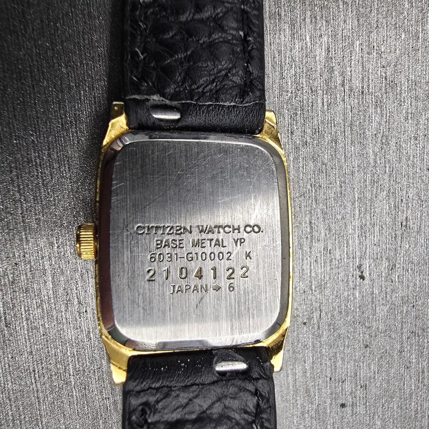 Citizen CQ Watch Women 19mm Gold Dial Gold Tone Rectangle 6031-G10002 New Batt10