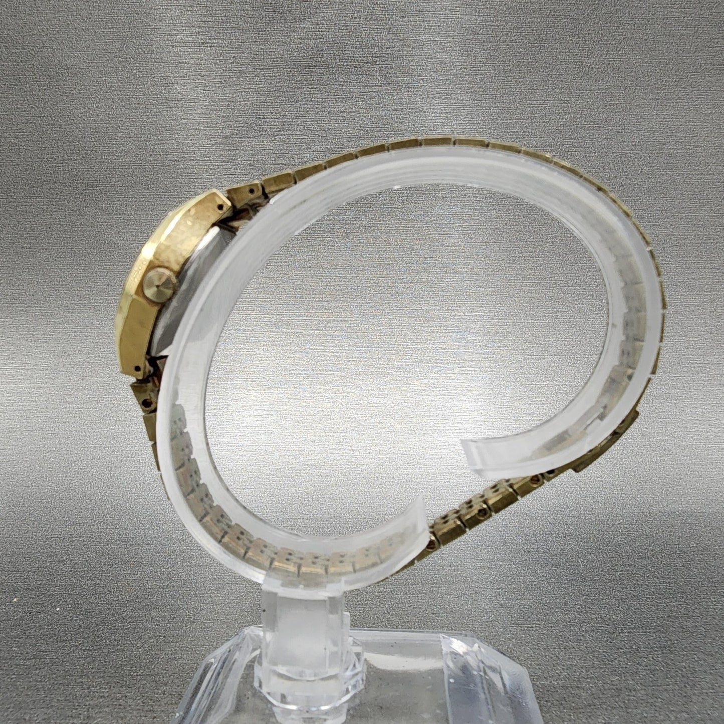 Seiko Watch Women 19mm Champagne Dial Gold Tone Octagon Manual 11043390 Runs6