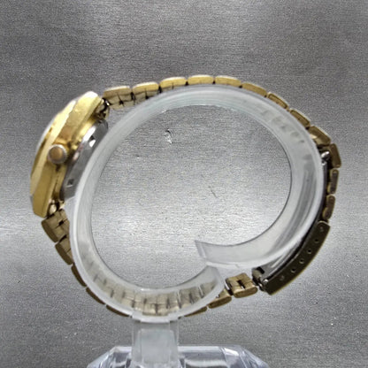 Seiko Automatic Watch Women 25mm Champagne Dial Gold Tone Daydate 4206-0469 Runs6
