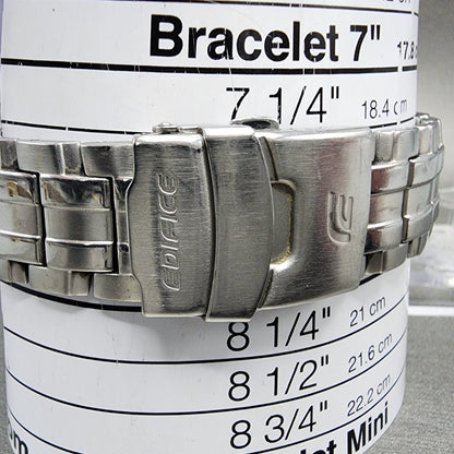 Casio Edifice Chronogrpah Watch Men 46mm White Dial Steel Round EF535DJ New Bat10