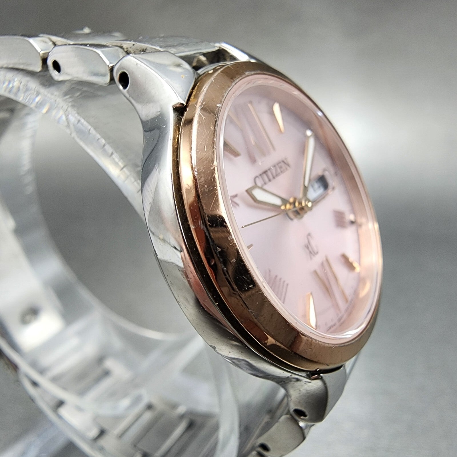 Citizen EcoDrive Xc Watch Women 26mm Pink Dial Steel Round Works E001T0203483