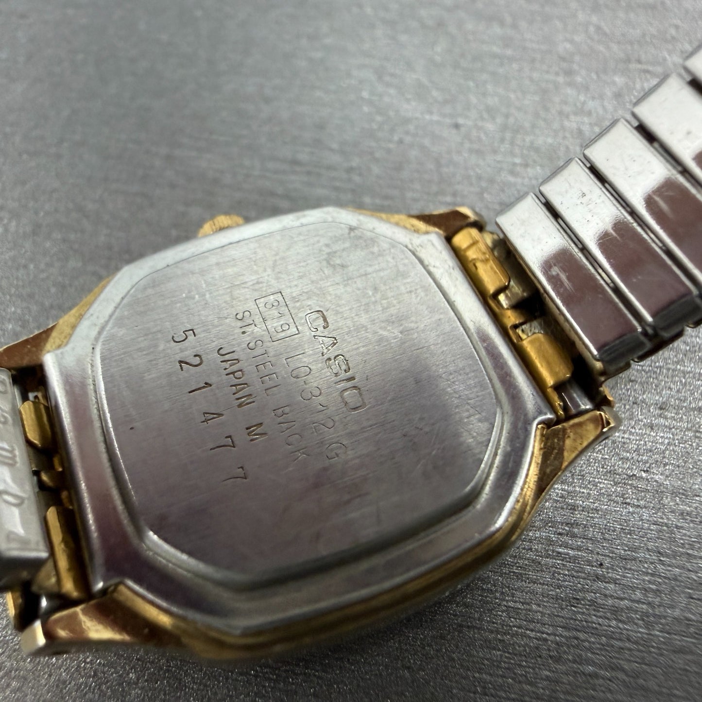 Casio Watch Women 22mm Gold Dial Gold Tone Octagon LQ-312G New Battery9