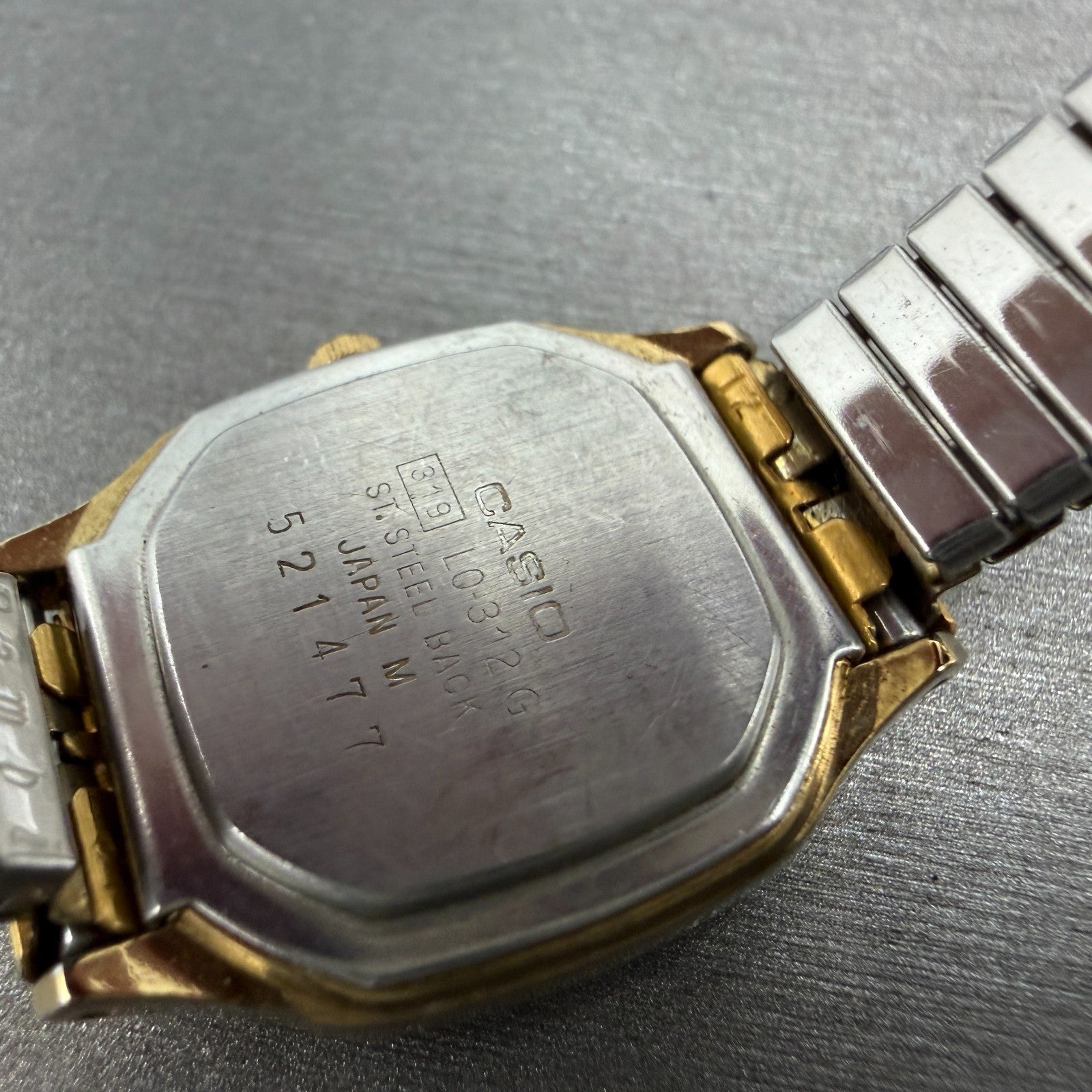 Casio Watch Women 22mm Gold Dial Gold Tone Octagon LQ-312G New Battery9