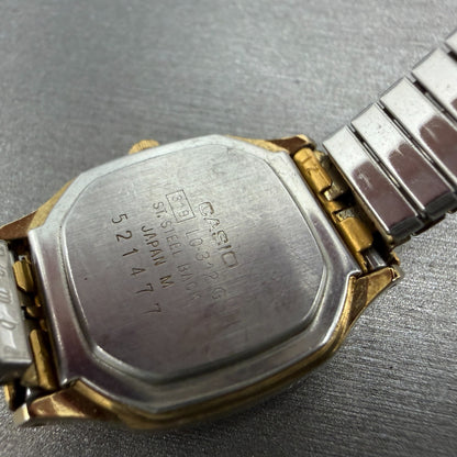 Casio Watch Women 22mm Gold Dial Gold Tone Octagon LQ-312G New Battery9