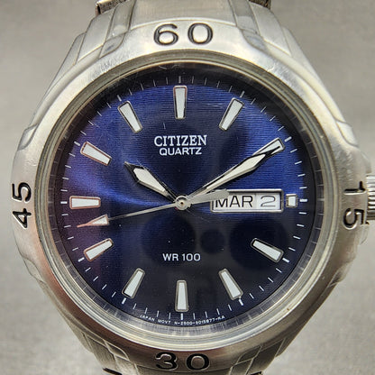 Citizen Dive Watch Men 38mm Blue Dial Steel Daydate Round 2500-S008557 PARTS