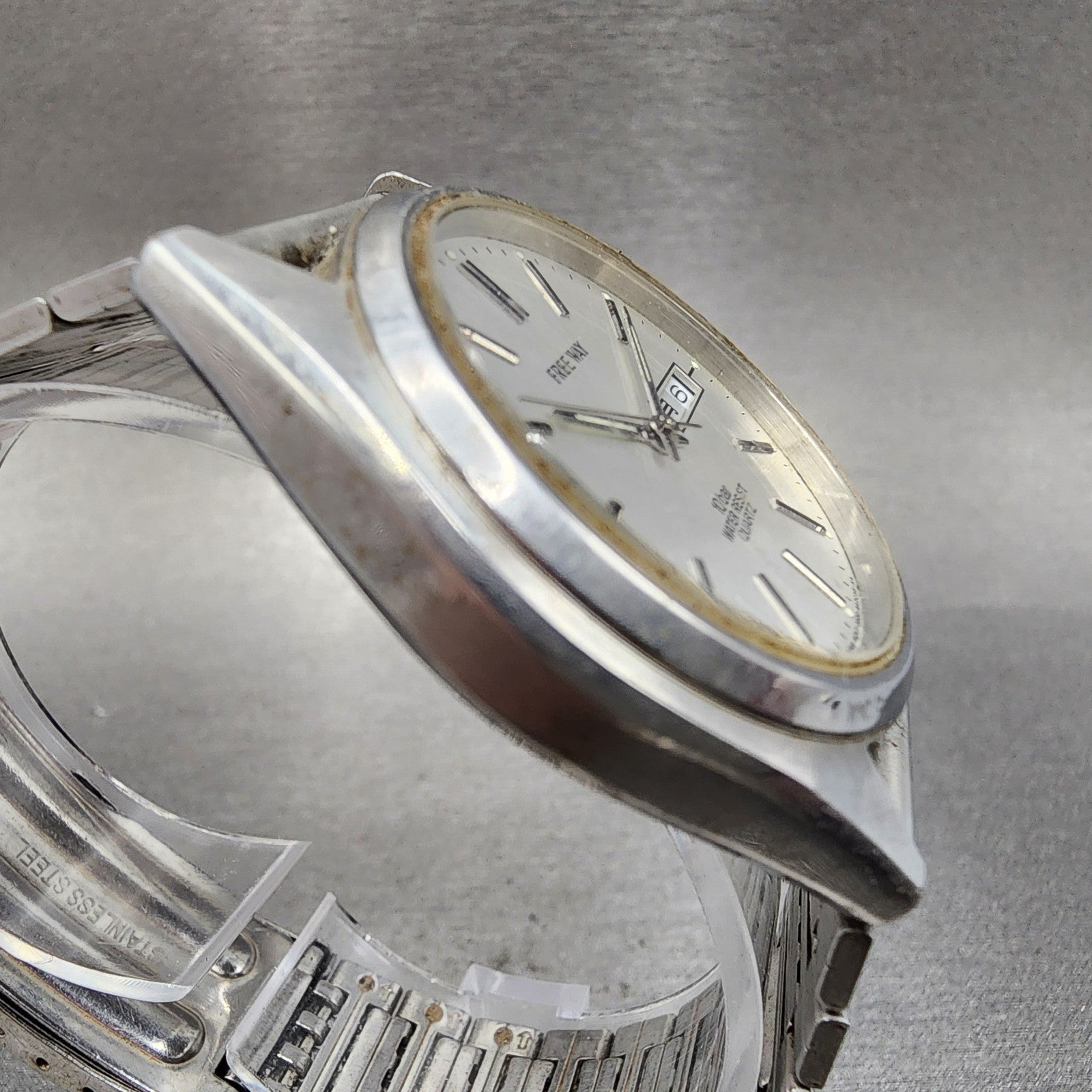 Citizen Free Way Watch Men 37mm Silver Dial Steel Daydate 5500A41598 New Batt3