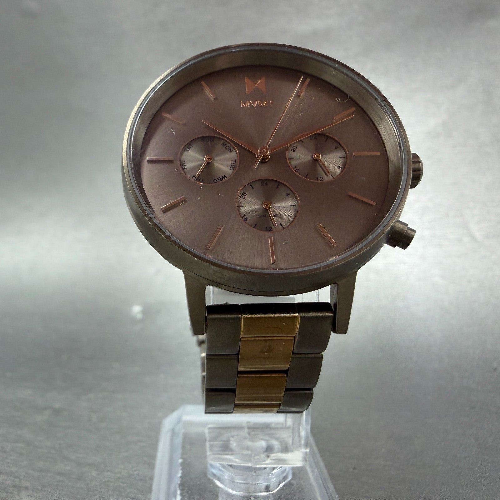 MVMT Nova Orion Watch Women 38mm Brown Dial Brown Tone Day Round New Battery5