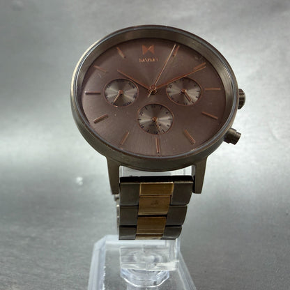 MVMT Nova Orion Watch Women 38mm Brown Dial Brown Tone Day Round New Battery5