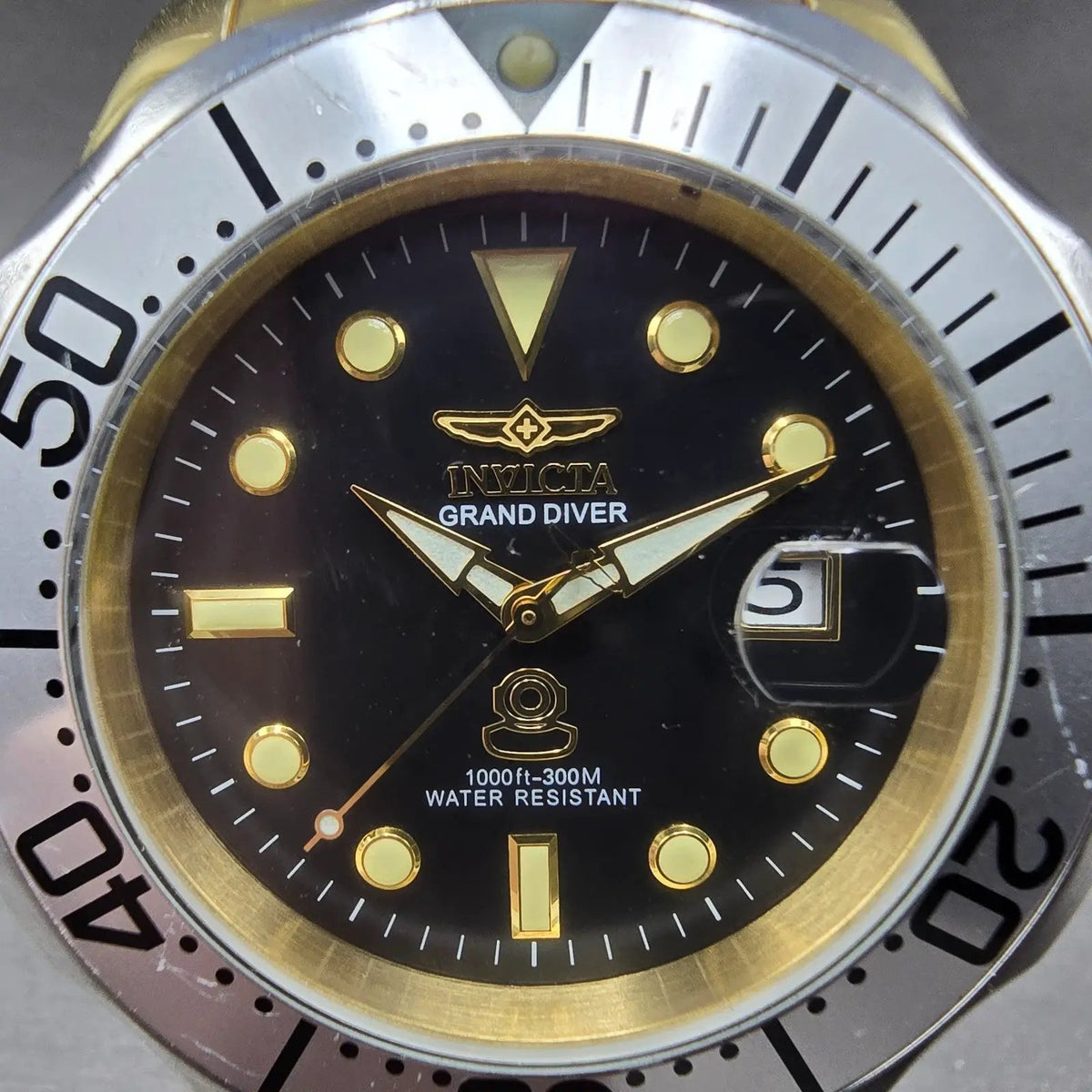 Invicta Grand Diver Watch Men 46mm MOP Dial Two Tone Date Automatic 16034 Runs L1