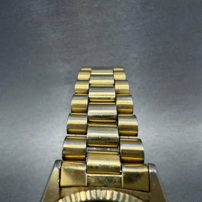 Seiko SQ President Watch Men 37mm Gold Dial Gold Tone Daydate New Battery READ!!4
