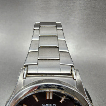 Casio Wave Ceptor  Watch Men 42mm Black Dial Steel Analog Digital Solar Runs4
