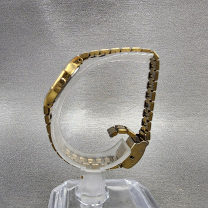 Seiko Watch Women 17mm White Dial Gold Tone Octagon 2y005509 New Battery6