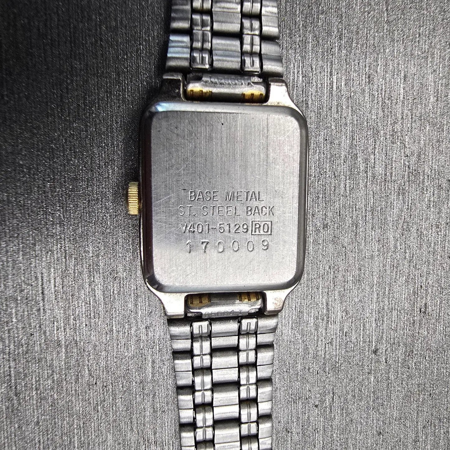 Seiko Watch Women 17mm White Dial Silver Tone Rectangle V401-5129 New Battery10