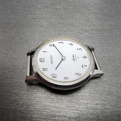 Seiko Socie Watch Women 25mm White Dial Steel Manual Wind Runs 110870 Vintage3