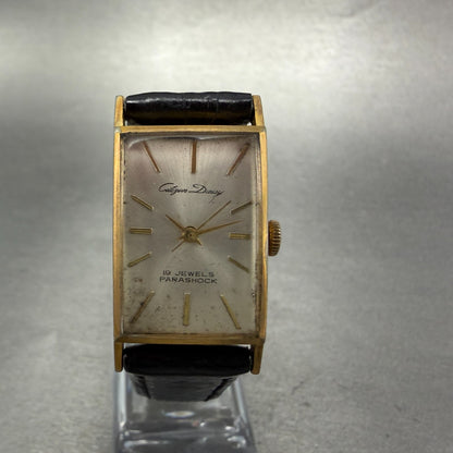 Citizen Daisy Tank Watch Women20mm Silver Dial Gold Tone Manual S6403 Runs0