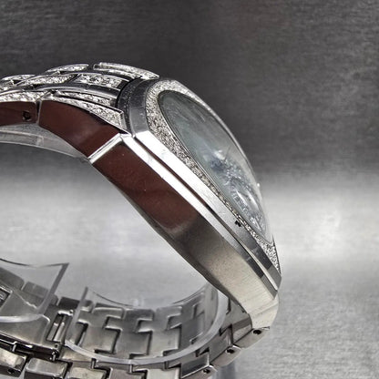 Bulova Watch Men 40mm Silver Dial Silver Tone Daydate Crystal 96C002 New Battery3