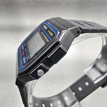 Casio F-91W Digital Watch Men 34mm Black Dial Black Chrono Alarm New Battery2