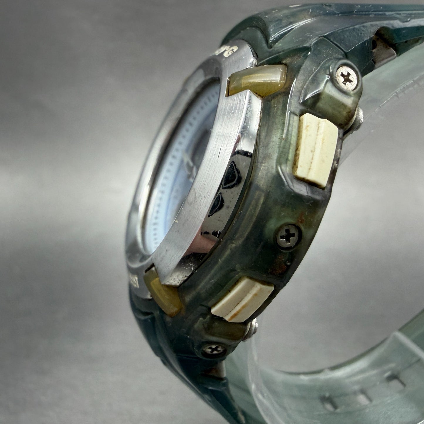 Casio Baby-G Watch Women 41mm Blue Dial Green Analog Digital BG-191 New battery2