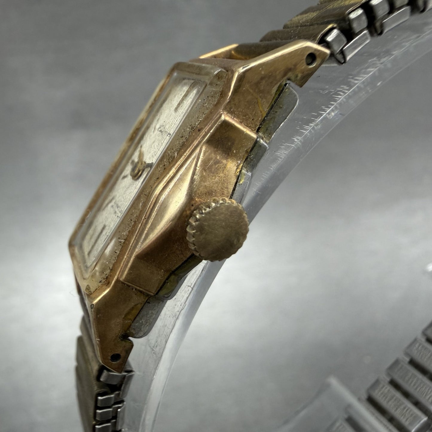 Citizen Phynox Tank Watch Women 16mm Silver Dial 14K Gold Filled Manual Wind Run2