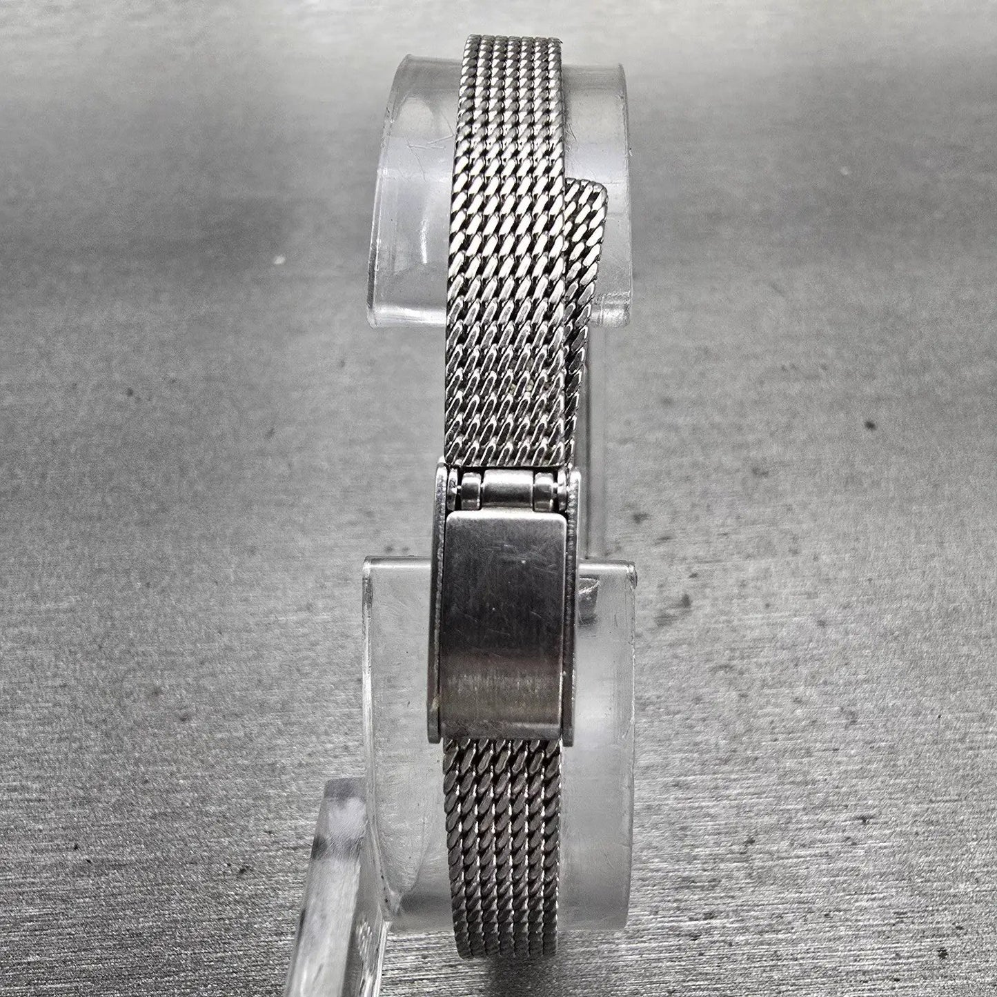 Skagen Denmark Watch Women 13mm Black Dial Silver Tone Rectangle 214SSCB New Bat7