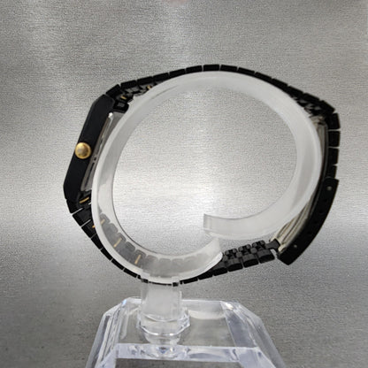 Seiko Watch Women 22mm Analgo Digital Black Tone Rectangle E0295619 New Battery6