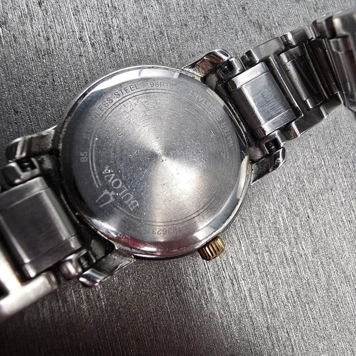 Bulova Diamond Watch Women 26mm MOP Dial Two Tone Date Round 98R107 New Batt 7810